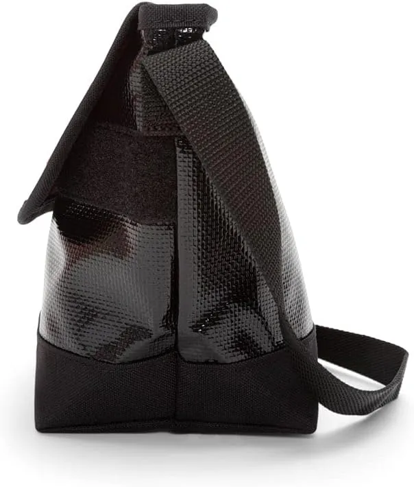 Manhattan Portage Vinyl Messenger Bag (XXS) Ver 2 With Spacious Compartment And Interior Zip Pocket Water Proof (Black)