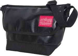 Manhattan Portage Vinyl Messenger Bag (XXS) Ver 2 With Spacious Compartment And Interior Zip Pocket Water Proof (Black)