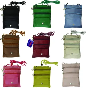 MARSHAL Wholesale Soft Leather Purse Organizer Shoulder Bag Travel Wallet Colors Assorted