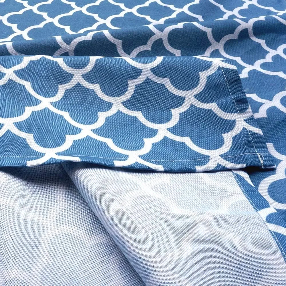 Melaluxe Spring/Summer Wrinkle-Free Waterproof Outdoor Tablecloth with Umbrella Hole and Zipper, 60 Inch Square