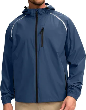 Men's Cycling Rain Jackets Waterproof Running Bike Windbreaker Lightweight Packable Hooded Jacket