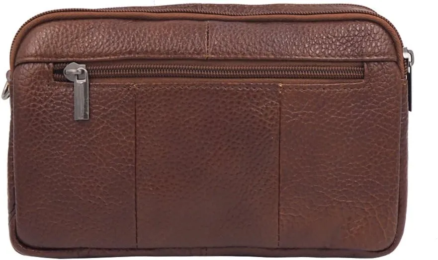 Mens Handbag Genuine Leather Crossbody Shoulder Messenger Bag Organizer Checkbook Wallet Purse
