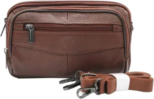 Mens Handbag Genuine Leather Crossbody Shoulder Messenger Bag Organizer Checkbook Wallet Purse