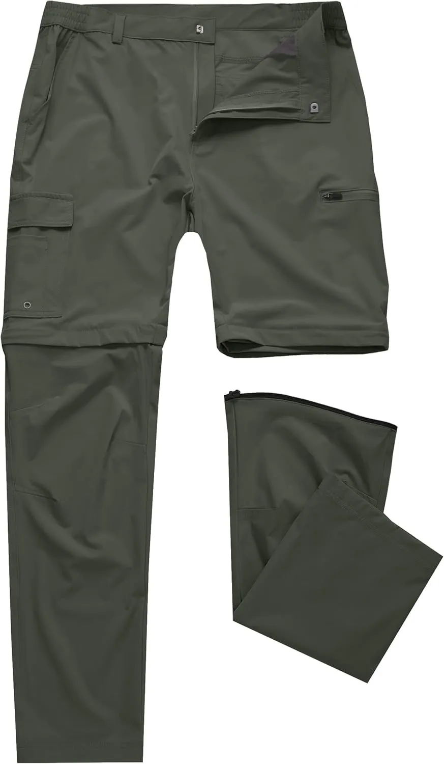 Mens Hiking Convertible Pants Waterproof Lightweight Quick Dry Zip Off Fishing Outdoor Cargo Work Trekking Trousers