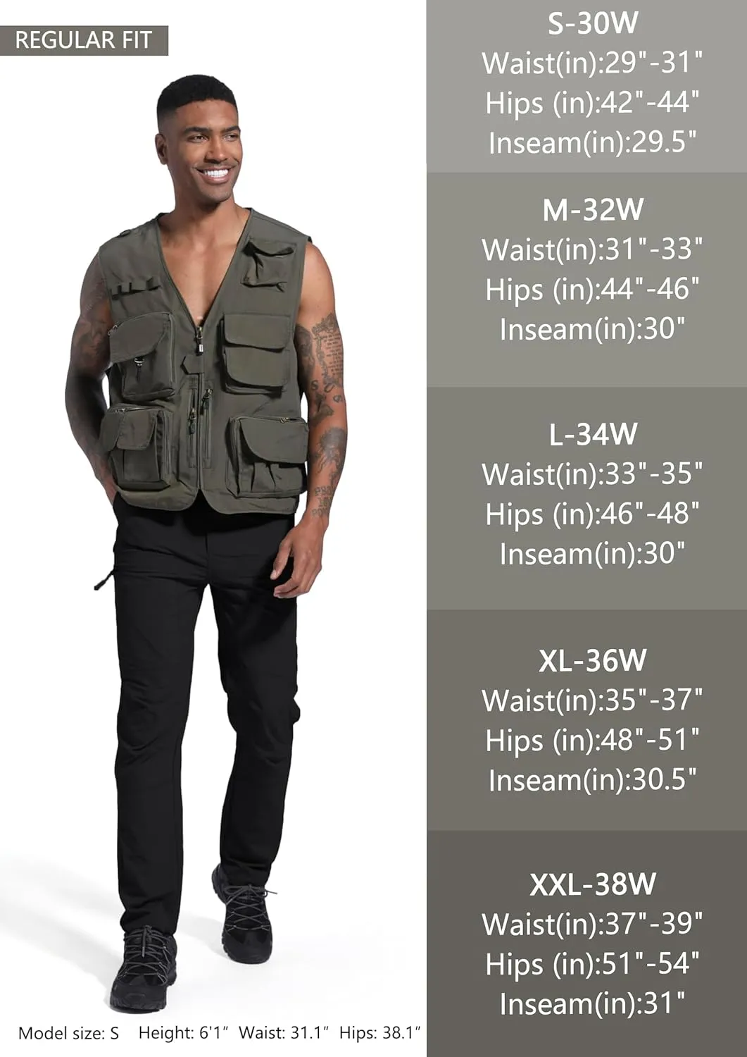 Men's Lightweight Hiking Cargo Pants Waterproof Quick Dry Travel Fishing Climbing Work Outdoor Pants
