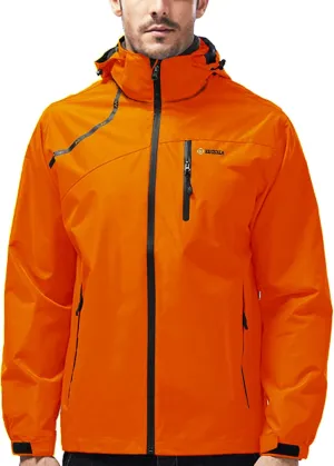 Mens Lightweight Waterproof Rain Jacket Windproof Raincoat Hooded jackets for Men Hiking Cycling Travel M-7XL