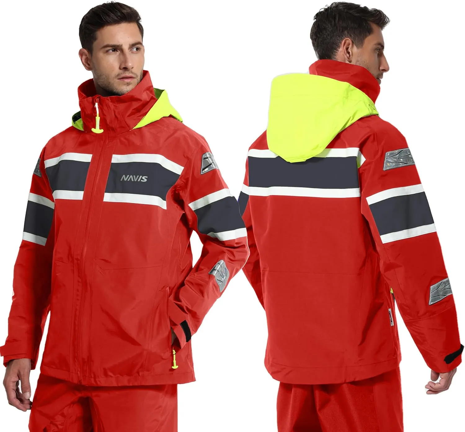Men's Sailing Jacket - Ocean PRO 3-Layer Shell, Waterproof, Breathable, Durable Coat