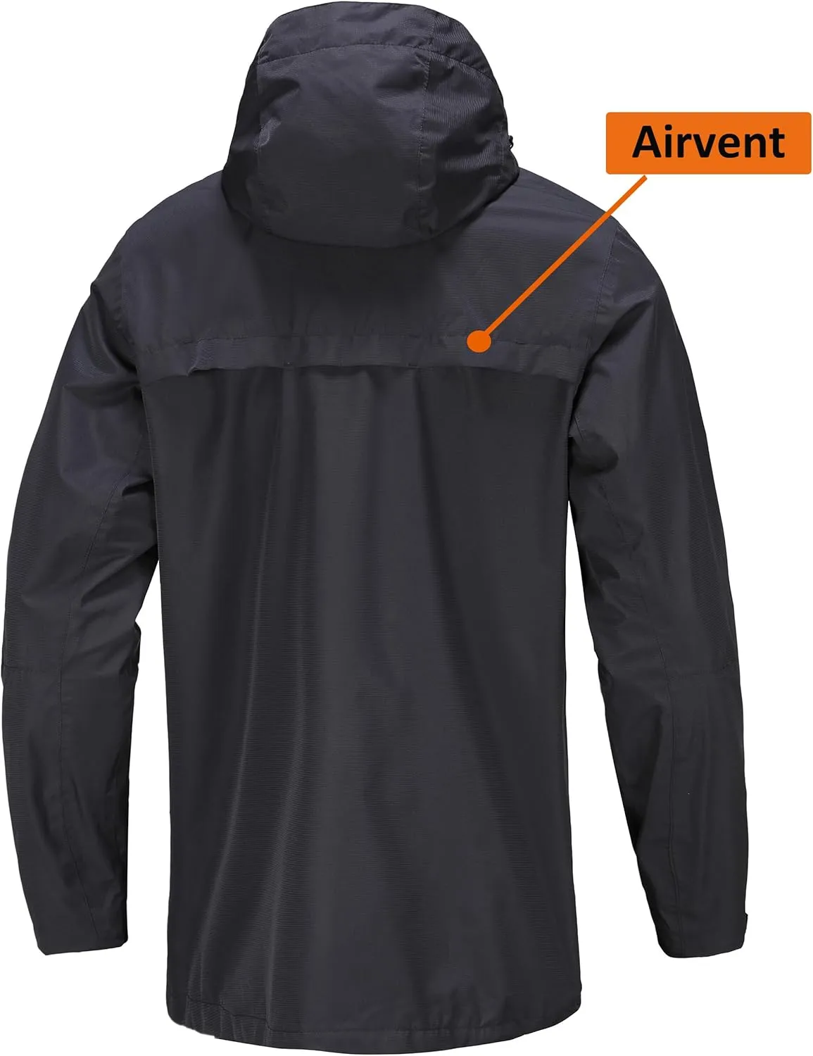 Mens Ultra Lightweight Hooded Waterproof Rain Jacket Breathable Raincoat Shell for Hiking fishing walking dogs