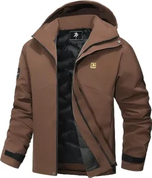Men's Warm Winter Coats Waterproof Ski Jacket Windproof Snow Coat Mountain Windbreaker Hooded Raincoat