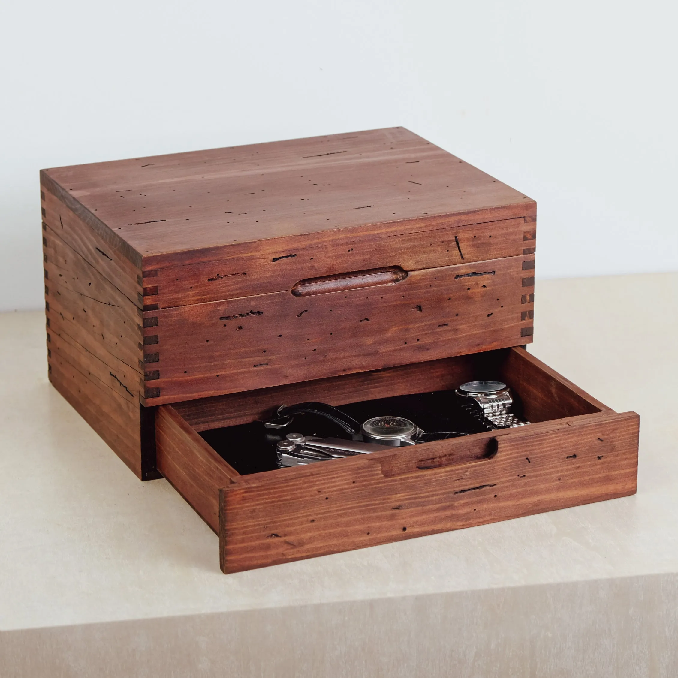 Men's Watch Box Storage Box for 8 Watches with Drawer