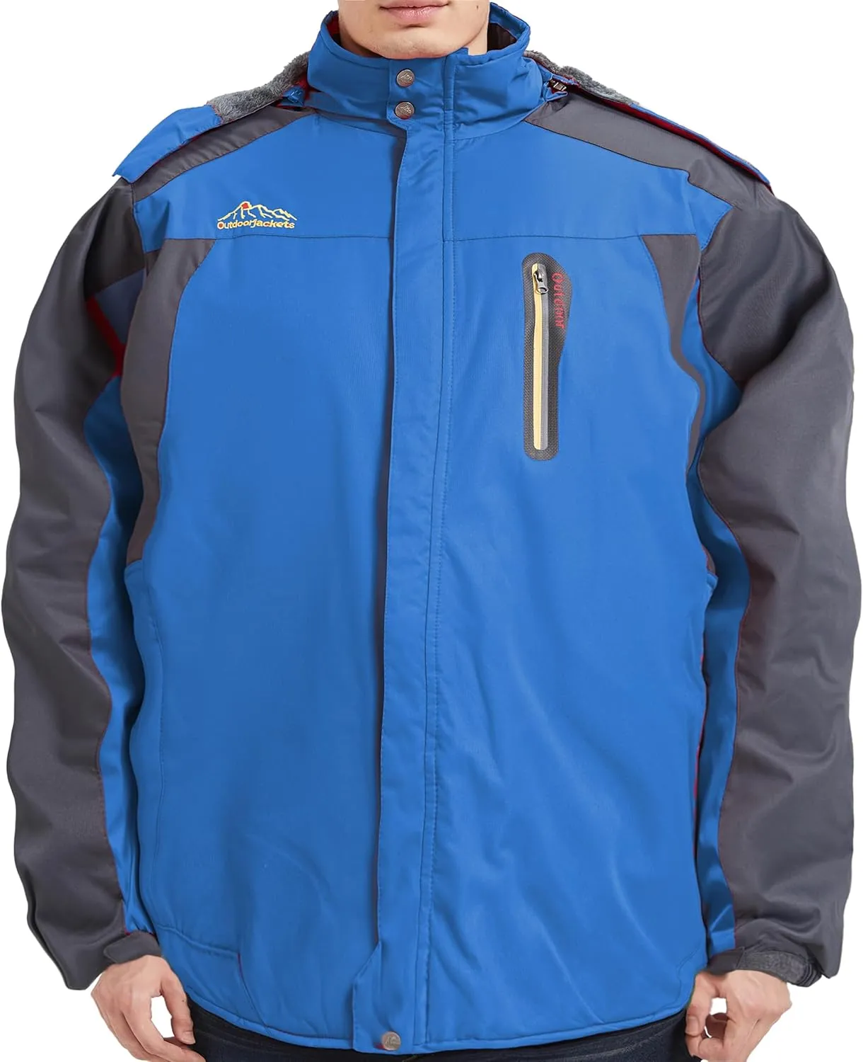 Men's Winter Coats Water Resistant Ski Snowboarding Jacket Warm Mountain Windbreaker Hooded Raincoats for Outdoor