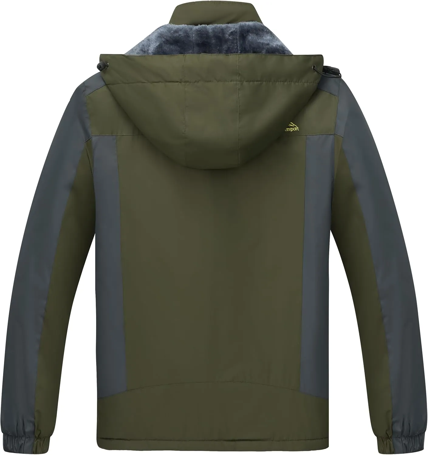 Men's Winter Ski Jacket Warm Waterproof Fleece Liner Snow Coat Hooded Windproof Mountain Raincoat