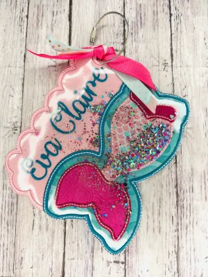 Mermaid Tail Bag Tag Shaker