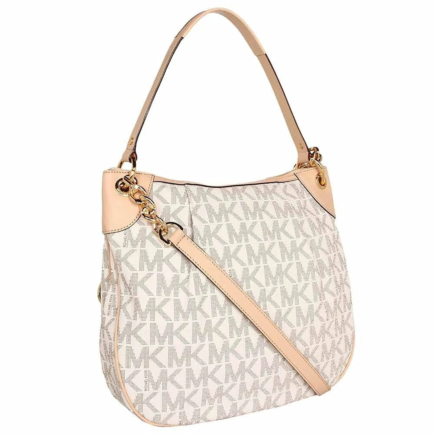 Michael Kors Bedford Large Convertible Shoulder Bag in Vanilla