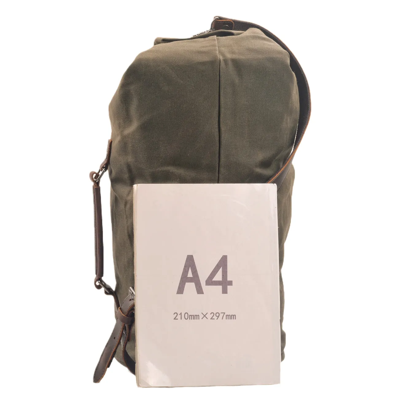 Military-Style Vintage Canvas Duffle Bag Handcrafted