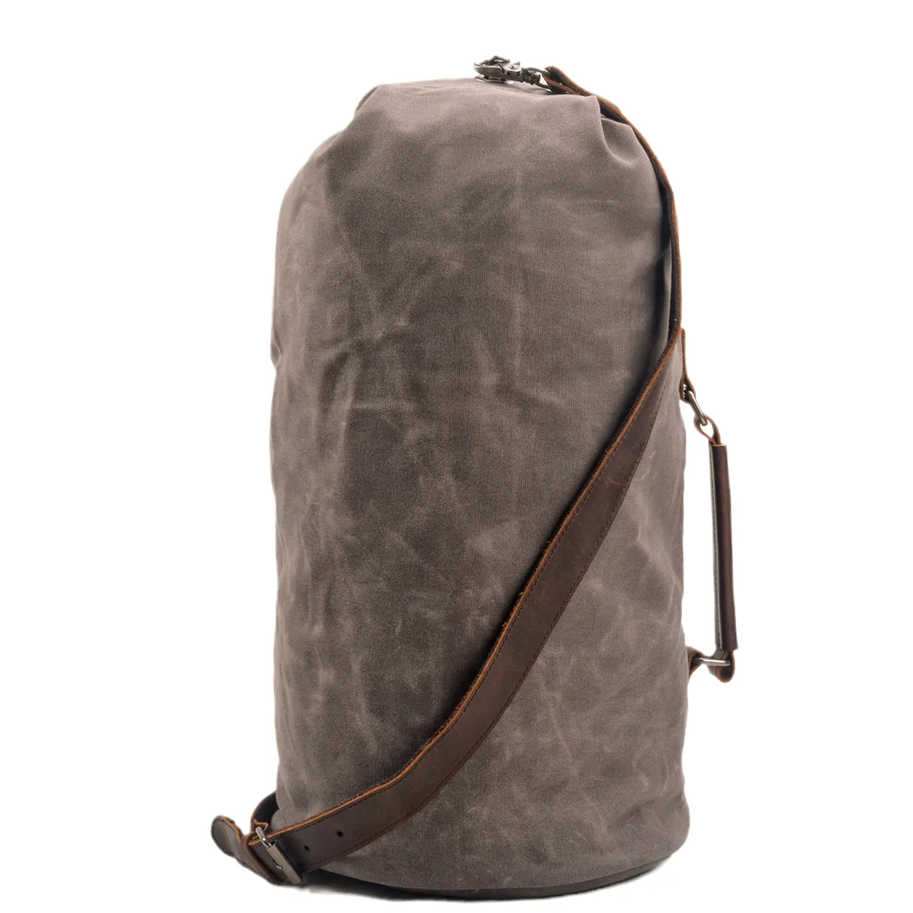 Military-Style Vintage Canvas Duffle Bag Handcrafted