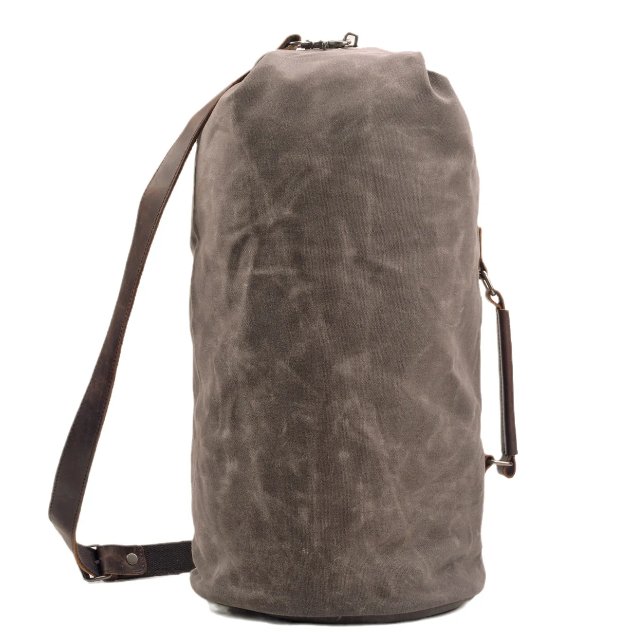 Military-Style Vintage Canvas Duffle Bag Handcrafted
