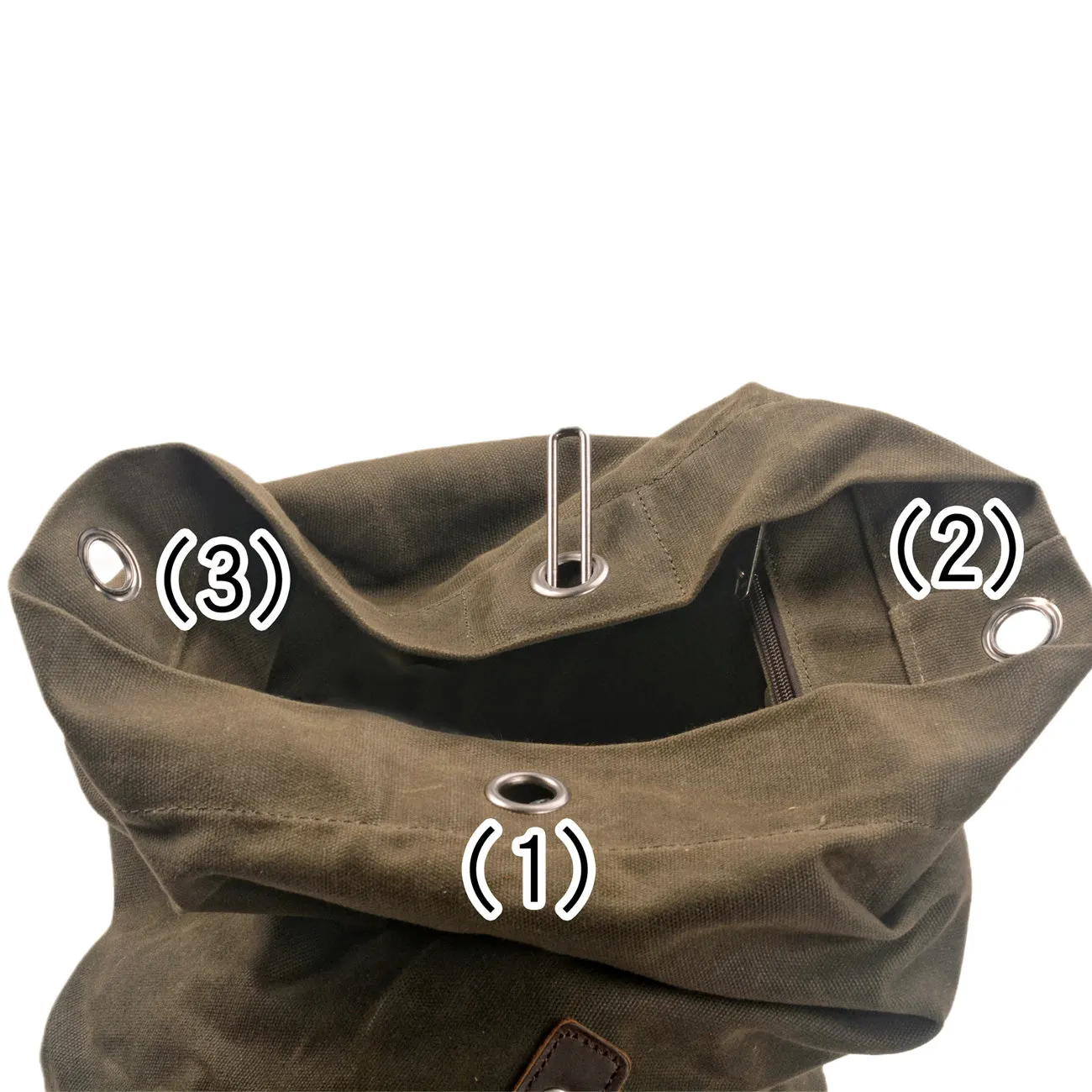 Military-Style Vintage Canvas Duffle Bag Handcrafted