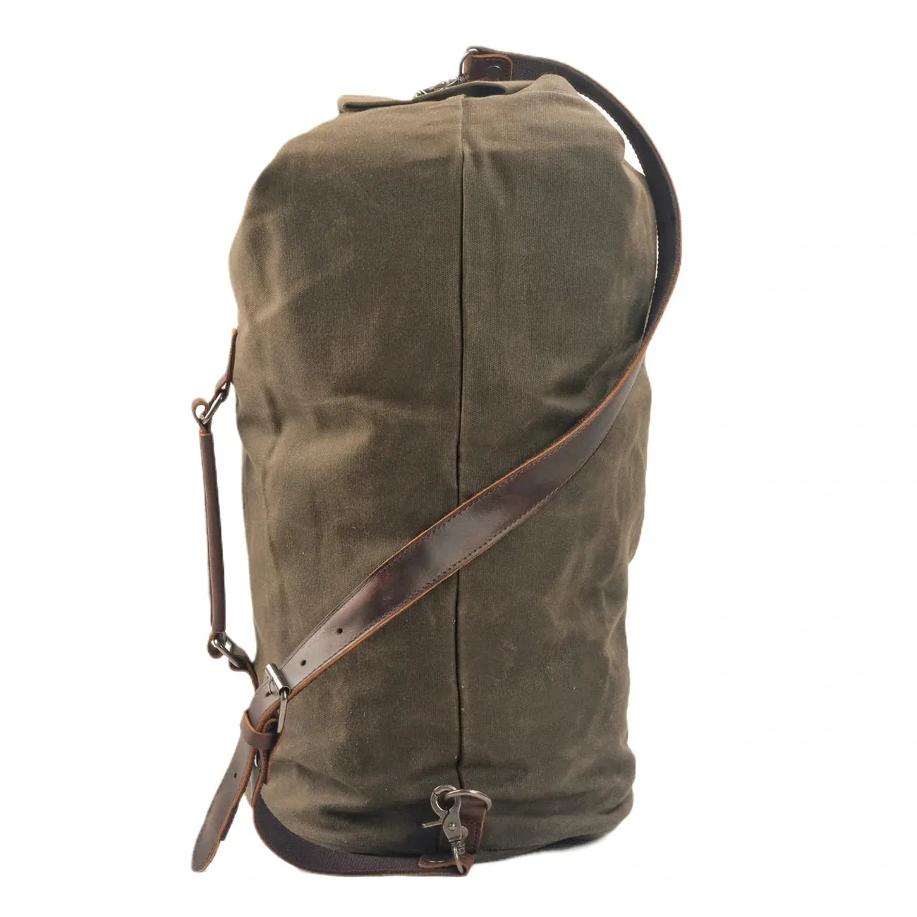Military-Style Vintage Canvas Duffle Bag Handcrafted