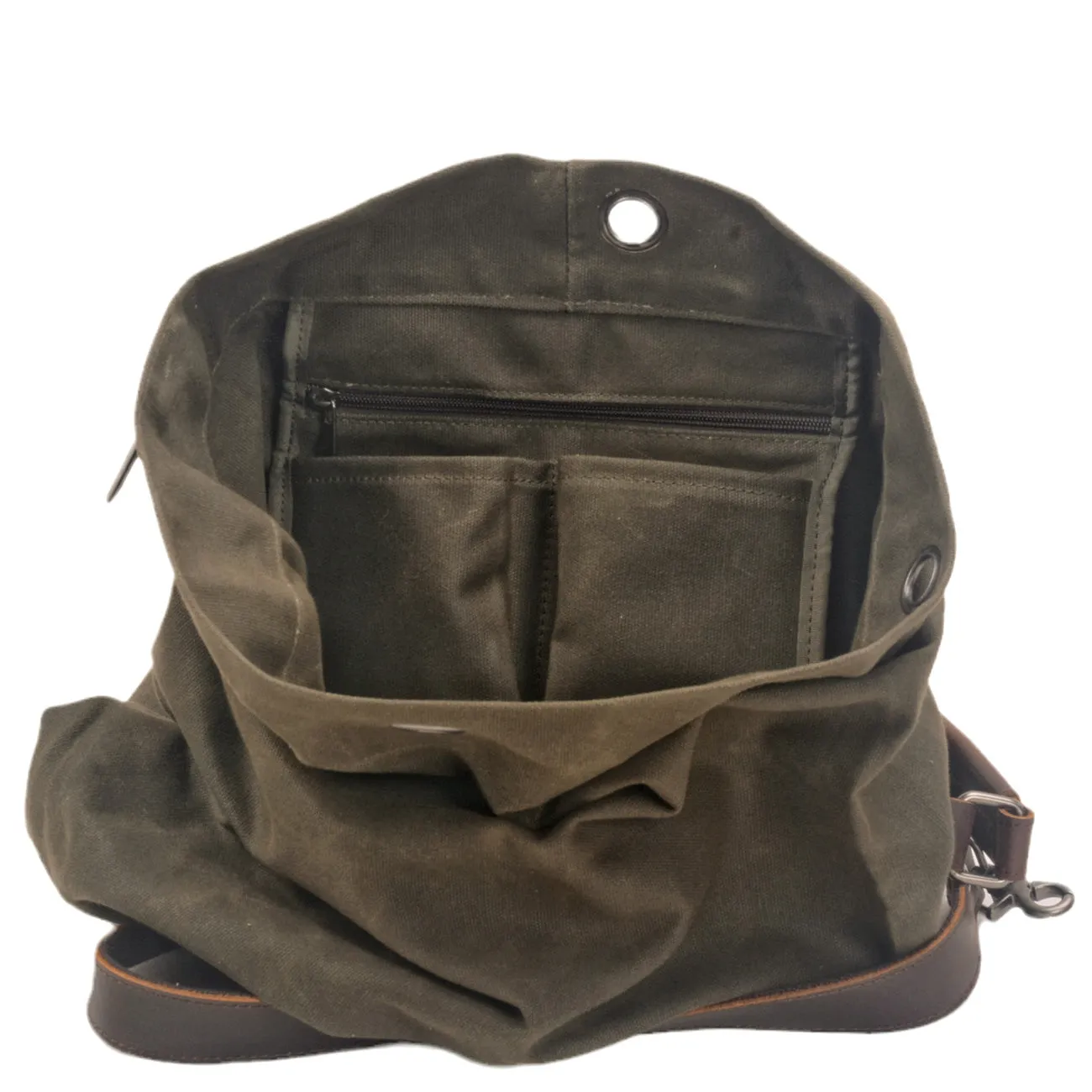 Military-Style Vintage Canvas Duffle Bag Handcrafted