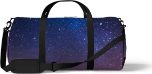Milky Way Above Volcano Island Sports Bag Tote Bag Waterproof Gym Bag with Shoulder Strap Zipper 2 Side Pockets for Men and Women, Travel and Storage Shoulder Bag.