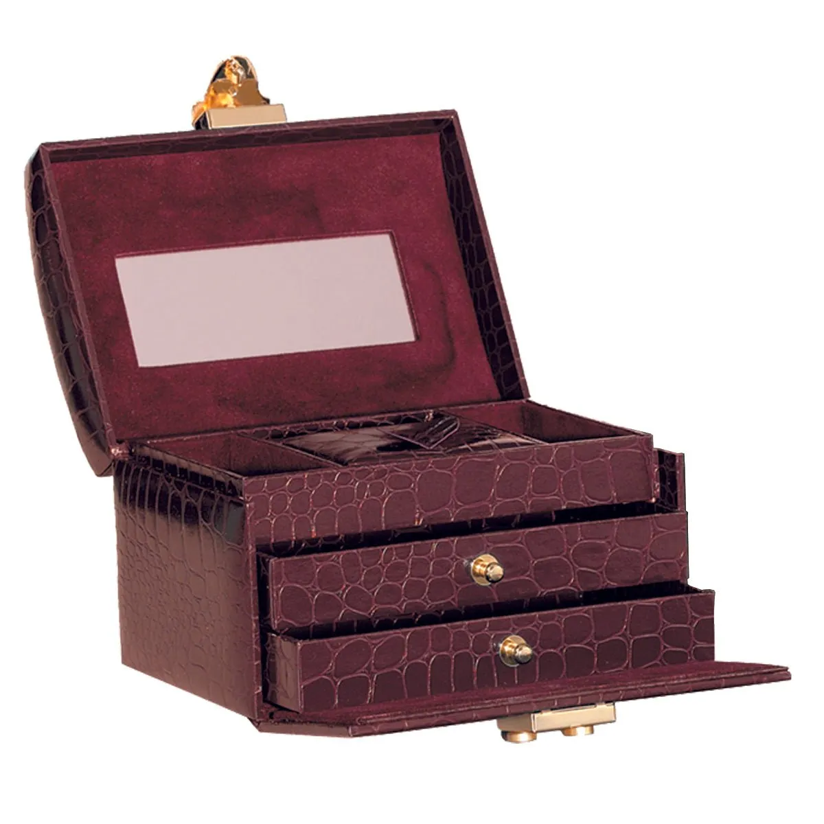 Mini Alligator Print Jewelry Case