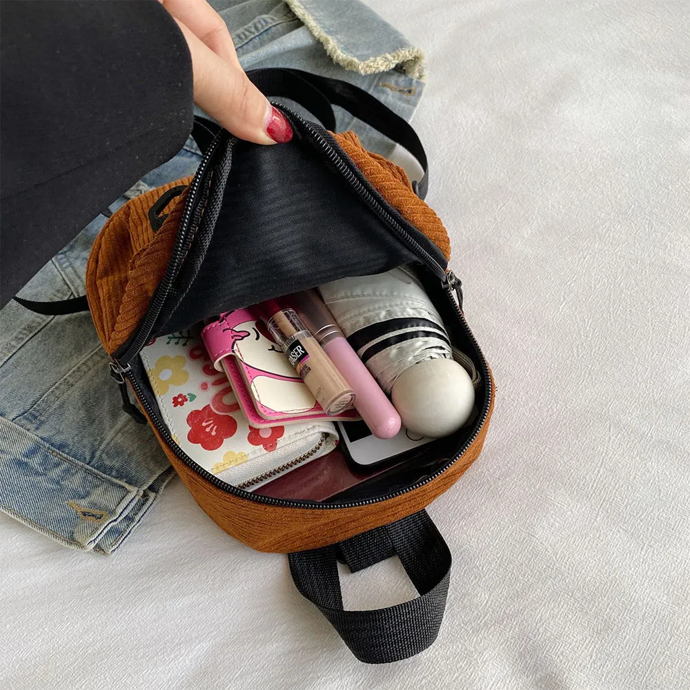 Mini Corduroy Backpack