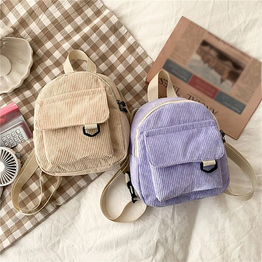 Mini Corduroy Backpack