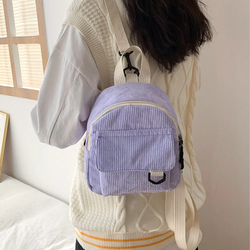 Mini Corduroy Backpack