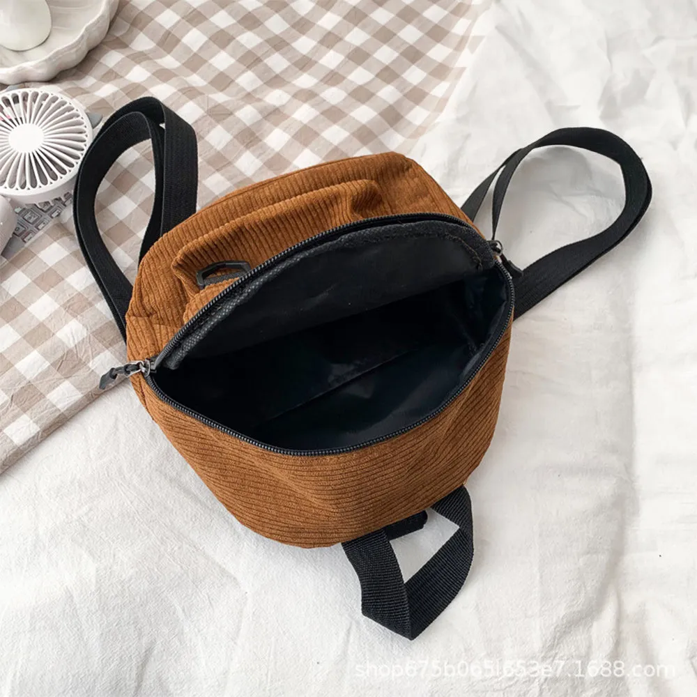 Mini Corduroy Backpack