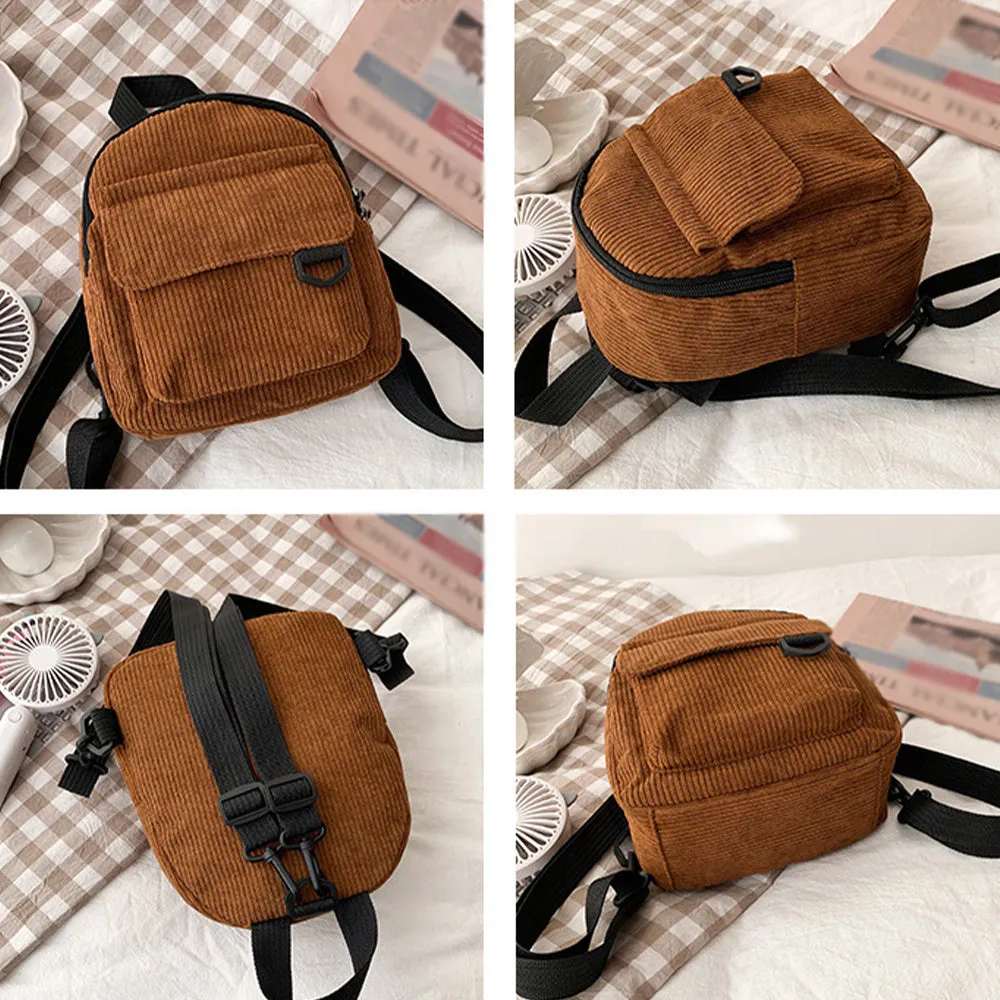 Mini Corduroy Backpack
