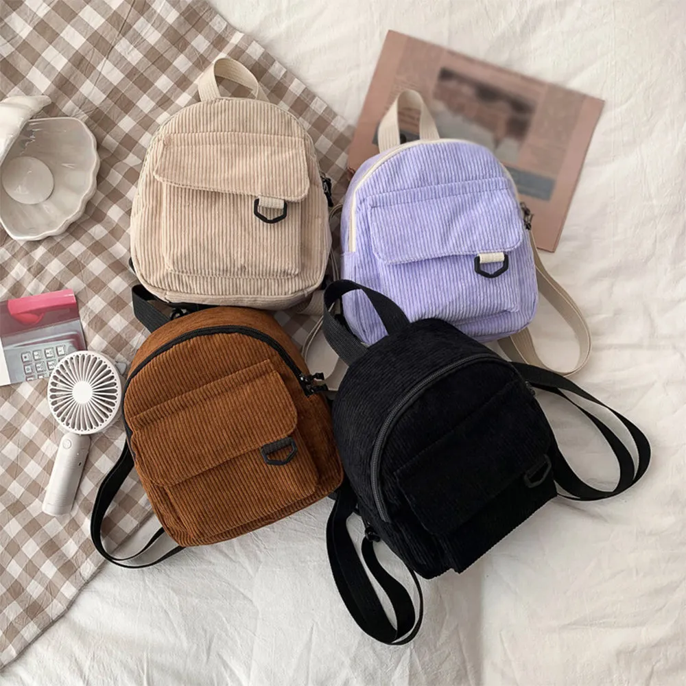 Mini Corduroy Backpack