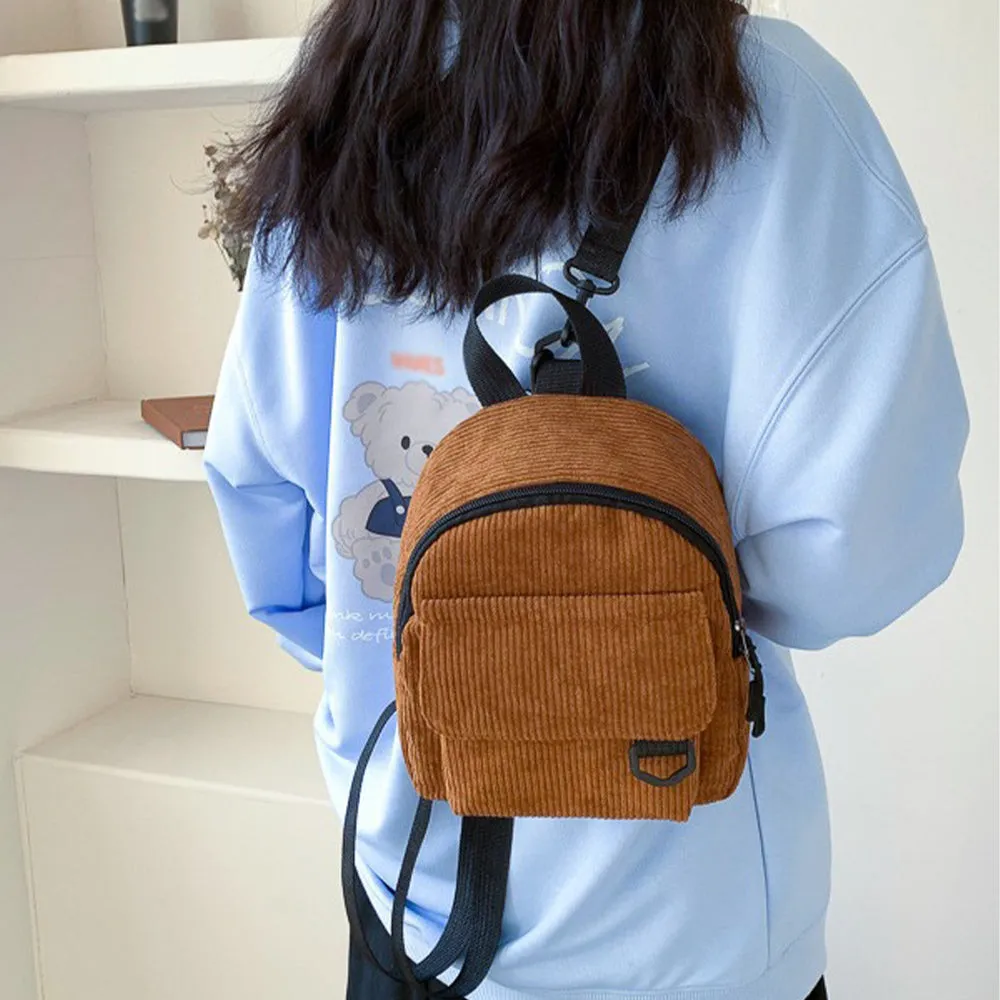 Mini Corduroy Backpack