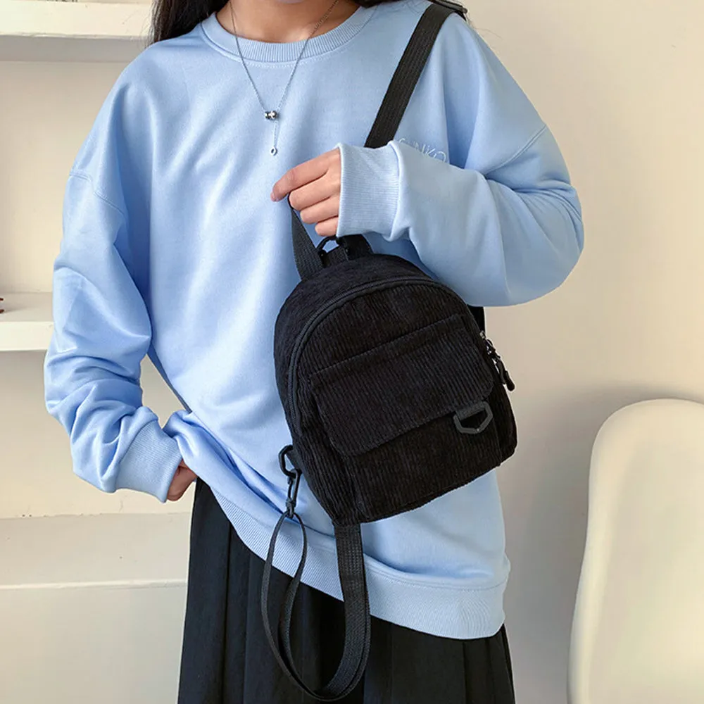 Mini Corduroy Backpack