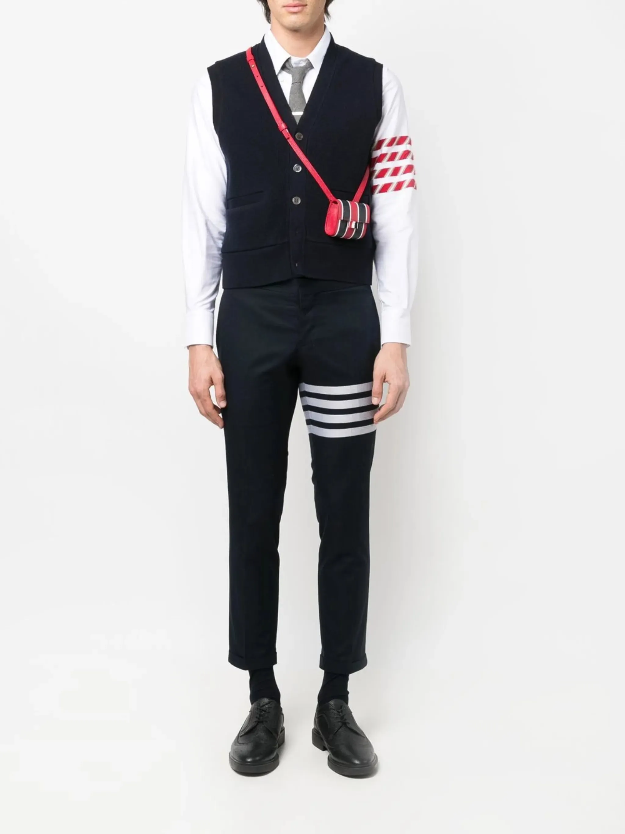 mini Economical Durable vertical-stripe pouch bag