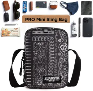 Mini Sling Bag PRO - Waterproof Zip, Fabric & Adjustable Fly Strap | Urban Crossbody Travel Chest For Men Women