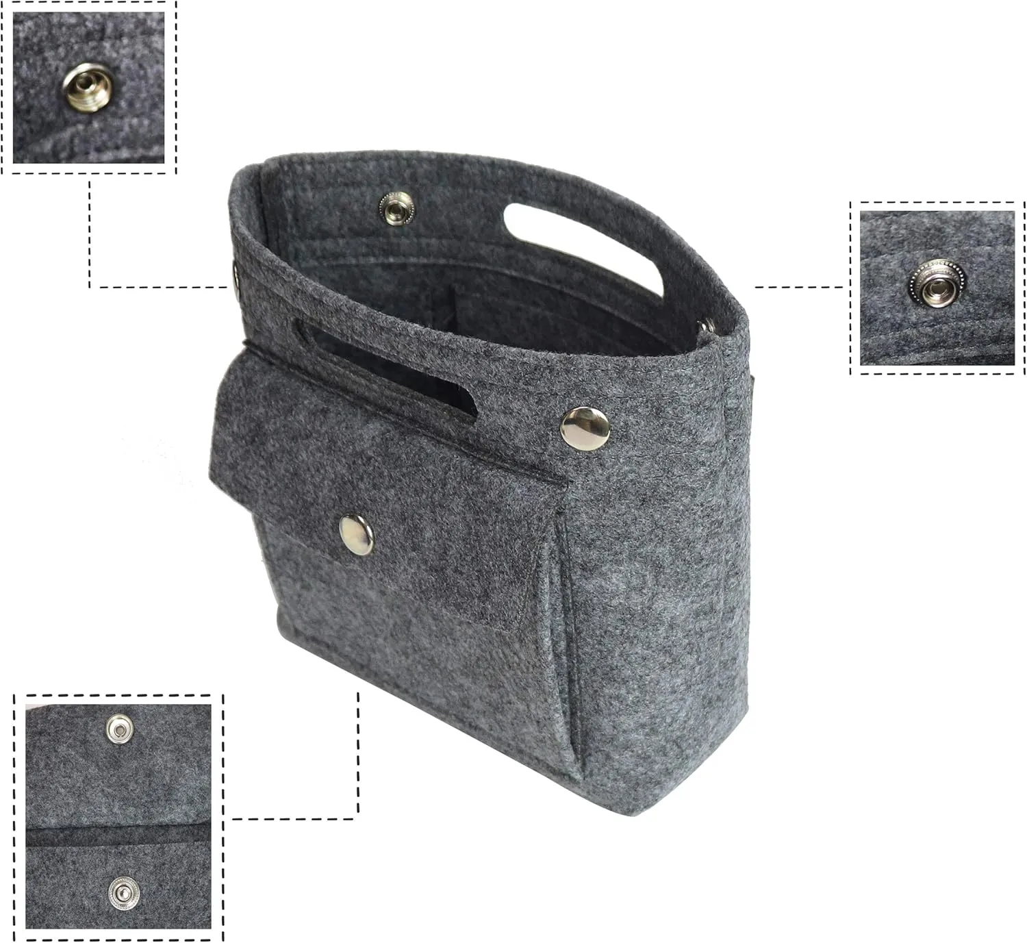Mini Tote Purse organizer insert, Felt lightweight Handbag Organizer Fits LV Neverfull PM, Speedy 25, NOÉ BB, NeoNoe
