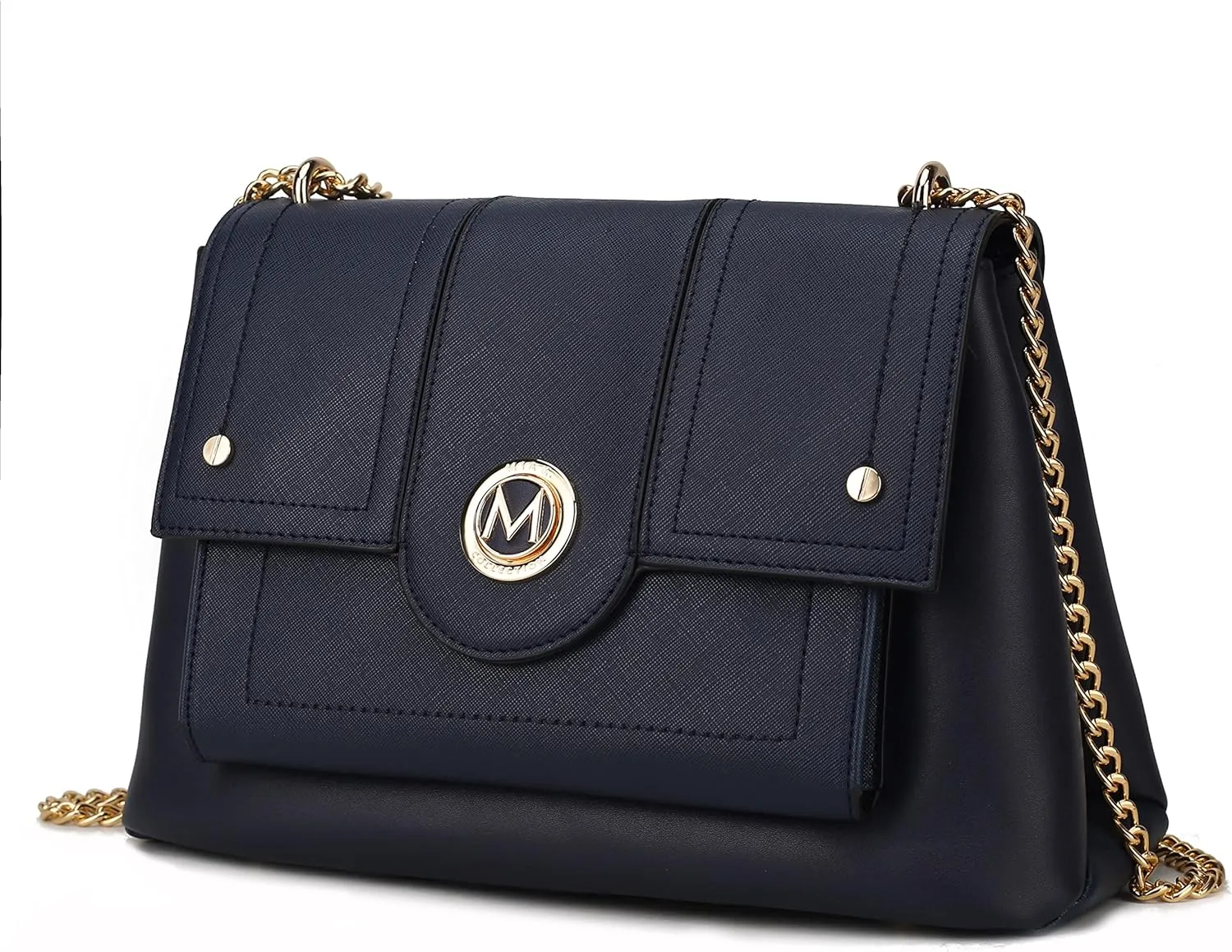 MKF Crossbody Bag for Women – PU Leather Pocketbook Handbag – Designer Side Messenger Purse, Shoulder Crossover