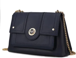 MKF Crossbody Bag for Women – PU Leather Pocketbook Handbag – Designer Side Messenger Purse, Shoulder Crossover