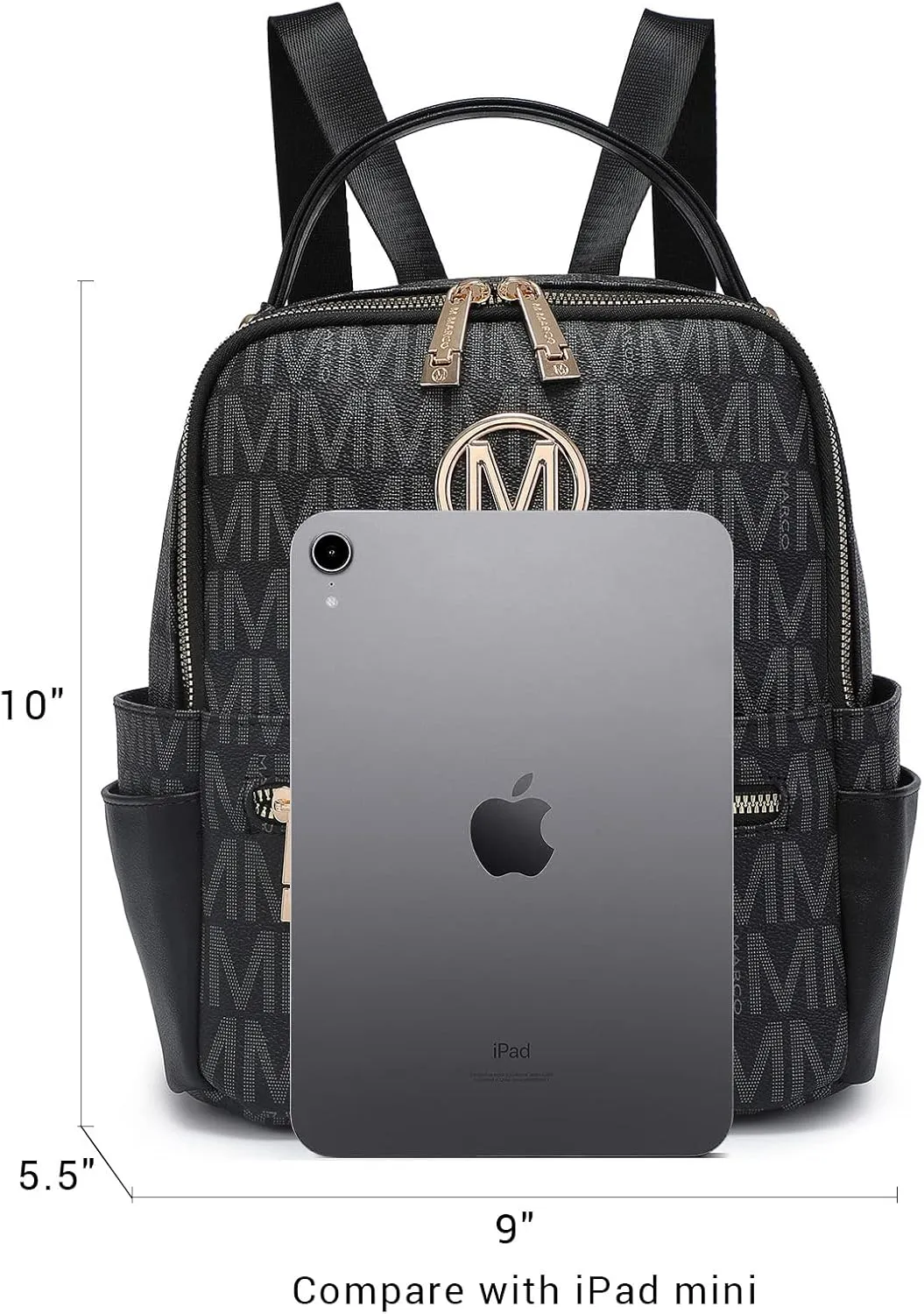 MKP Small Backpack Purse for Ladies Women Fashion Multi Pockets Daypacks with Front Zip Pocket