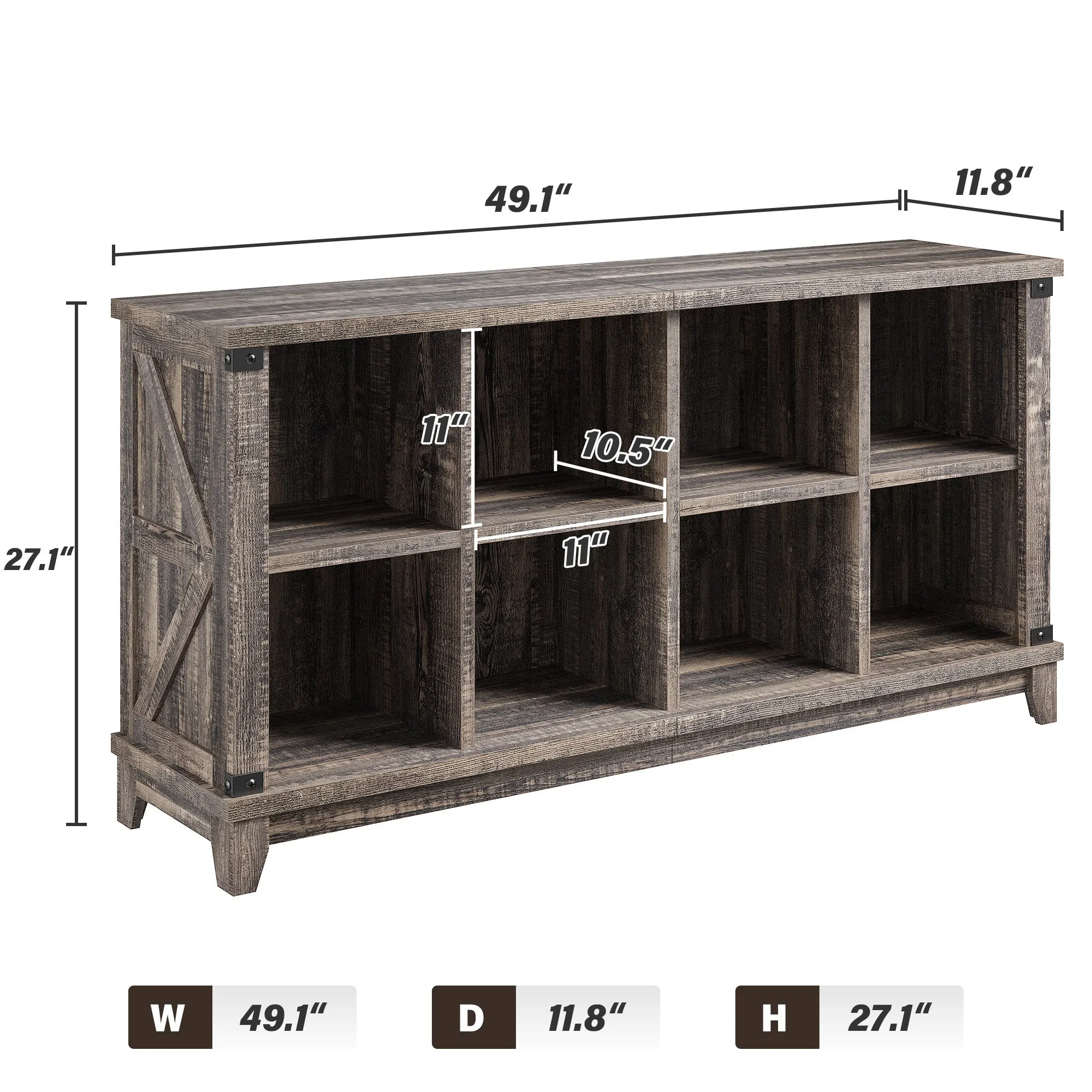 Modern 8-Cube Storage Shelf Organizer - Multipurpose Bookcase & Display Shelves for Living Room, Bedroom, Office
