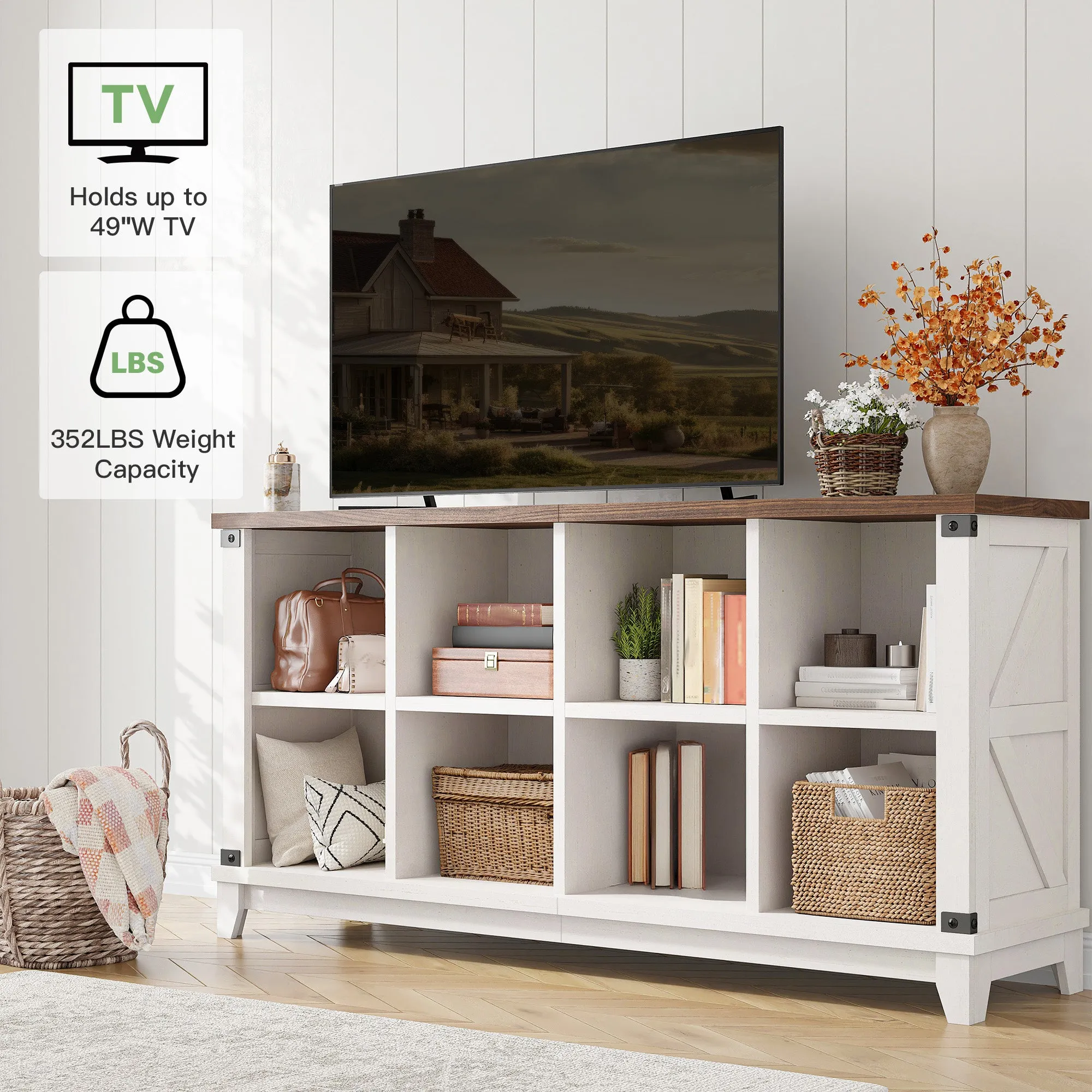 Modern 8-Cube Storage Shelf Organizer - Multipurpose Bookcase & Display Shelves for Living Room, Bedroom, Office