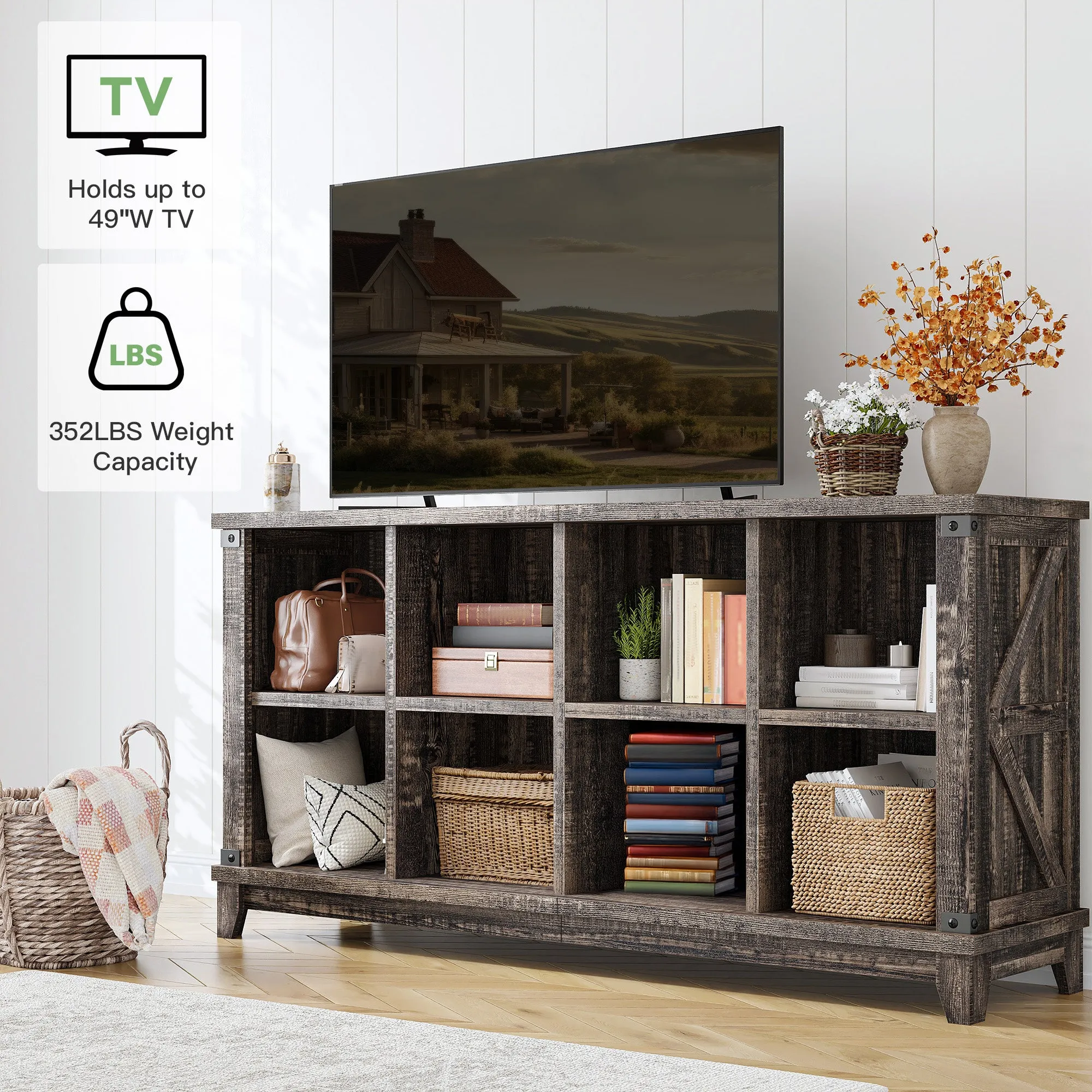 Modern 8-Cube Storage Shelf Organizer - Multipurpose Bookcase & Display Shelves for Living Room, Bedroom, Office