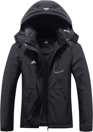 MOERDENG Women's Waterproof Ski Jacket Warm Winter Coat Outdoor Windbreaker Hiking Snowboarding Jacket