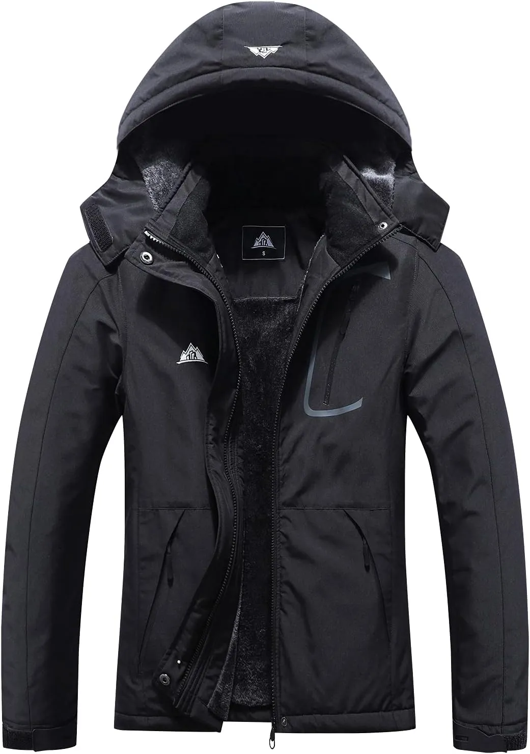 MOERDENG Women's Waterproof Ski Jacket Warm Winter Coat Outdoor Windbreaker Hiking Snowboarding Jacket
