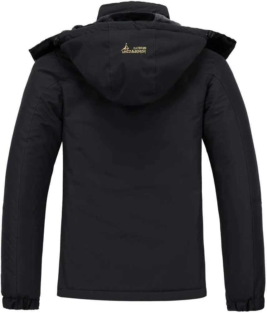 MOERDENG Women's Waterproof Ski Jacket Warm Winter Snow Coat Mountain Windbreaker Hooded Raincoat Jacket