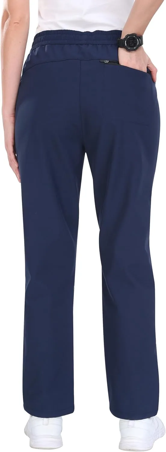 MoFiz Women's Hiking Pants Insulated Outdoor Snow Ski Pants Warm Winter Soft Shell with Zipper Pockets
