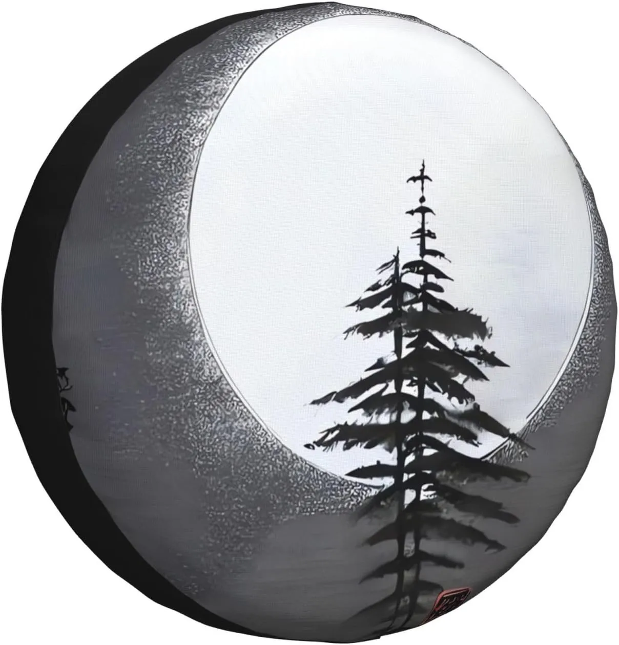 Moon Pine Tree Tire Cover Outdoor Waterproof Snow Sun Rain Wheel Cover Portable Wheel Bags Camper Spare Tire Cover Universal Car Tire Protectors for Trailer RV SUV