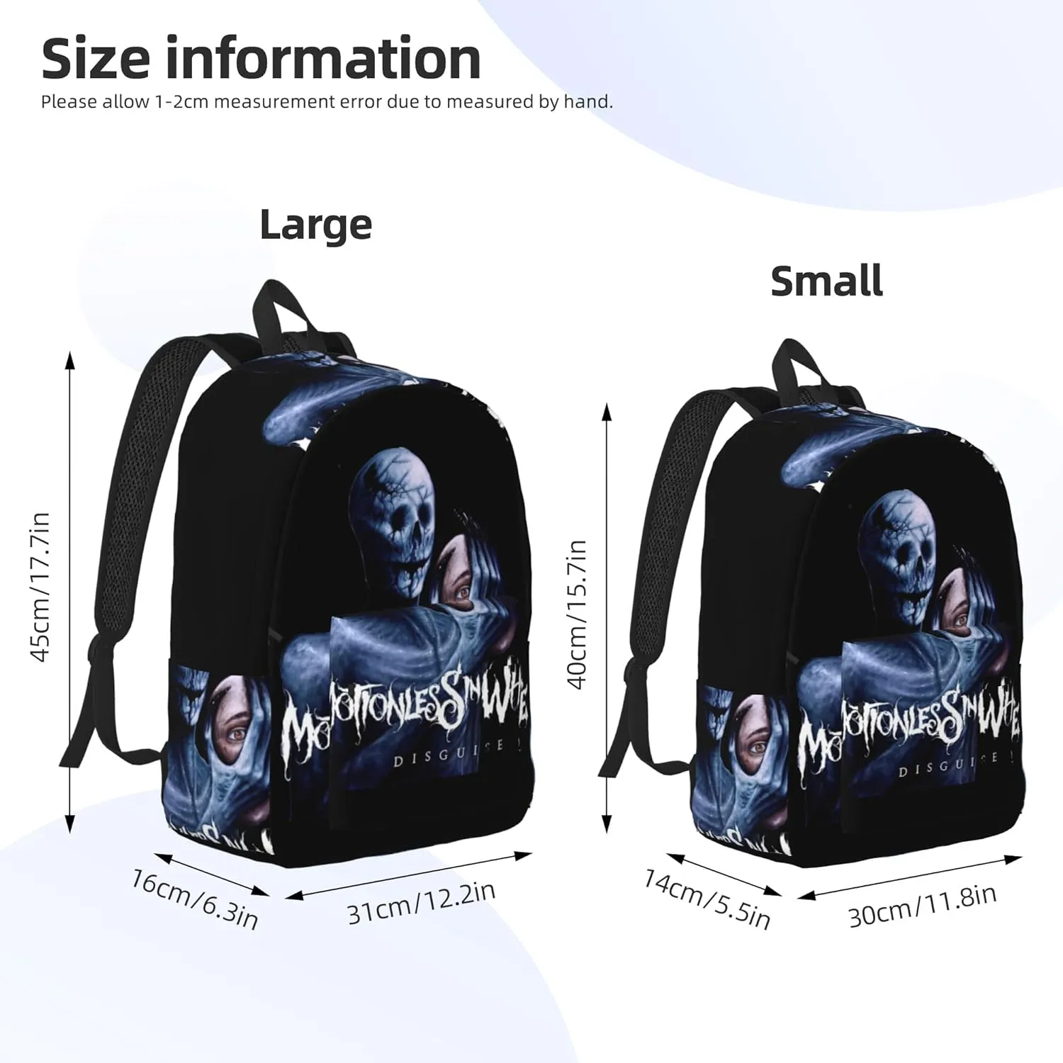 Motionless Rock In White Casual Backpack Large Lightweight Travel Bag Classic Laptop Daypack Men Women Backpack Small