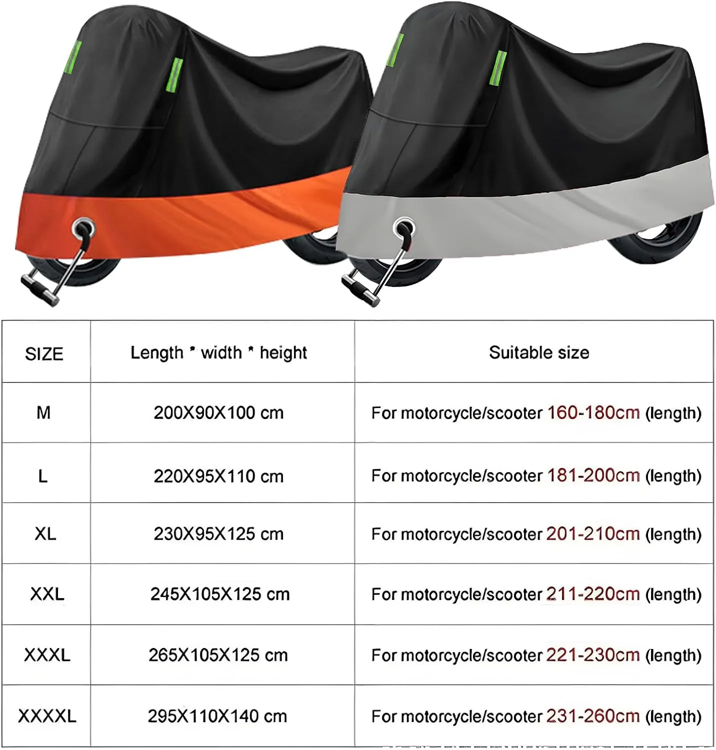 Motorcycle Cover for Honda Ape 50 Indoor Outdoor Motorcycle Protective Cover Duty Sun Rain Cover Exterior Accessories,Black Silver-M (200 * 90 * 100cm)